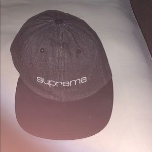 Supreme Denim suede 6-panel hat